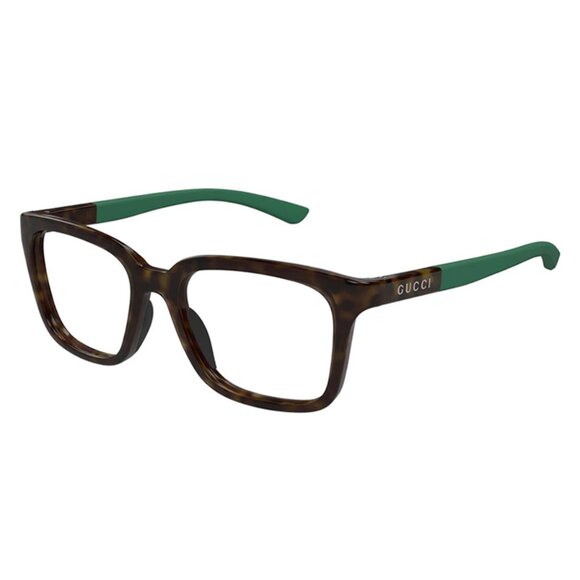 NEW GUCCI SQUARE EYEGLASSES GUCCI GG1738O 003 HAVANA GREEN CLEAR EYEWEAR - Picture 1 of 3